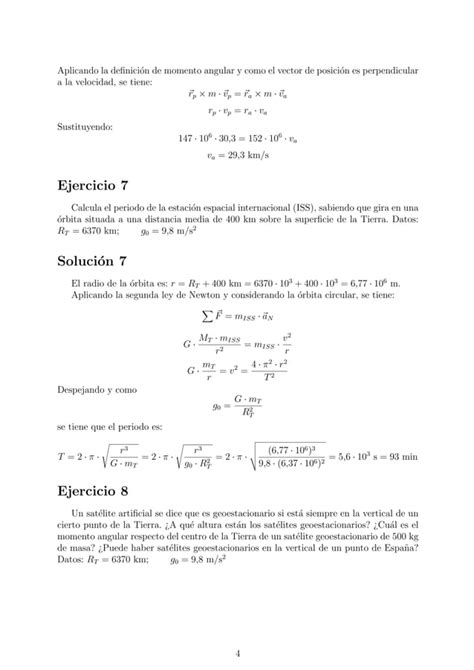 Gu A De Problemas De Gravitaci N Universal Resuelta I Pdf