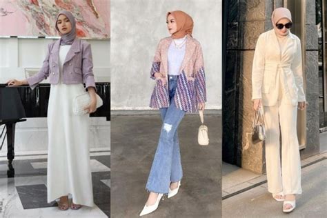 11 Ragam Blazer Untuk Kondangan Hijab Gaya Kasual