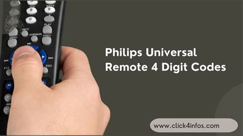 Philips Universal Remote Digit Codes Youtube