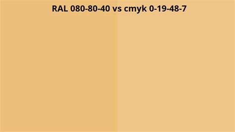 Ral 080 80 40 Vs Cmyk 0 19 48 7 Ral Colour Chart Uk