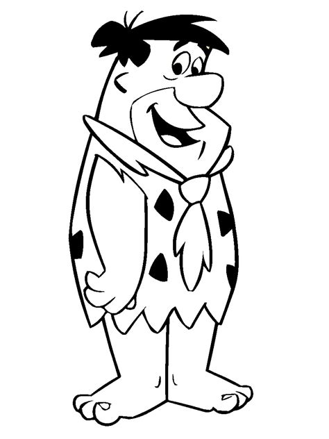 Grande Disegno Da Colorare Di Fred Flintstone Disegni Da Colorare E