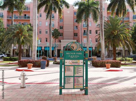 Entrance to Mizner Park Shopping Mall an elegant, upscale and laid back ...