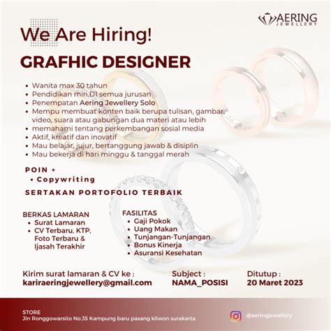 Lowongan Kerja Graphic Designer Di Aering Jewelry LokerJogja ID