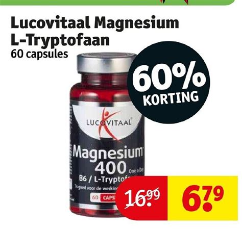 Lucovitaal Magnesium L Tryptofaan Capsules Promotie Bij Kruidvat