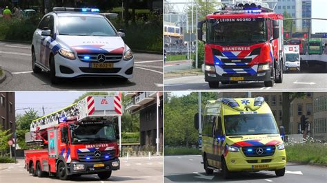 Marathon Leiden Politie Brandweer En Ambulances Met Spoed