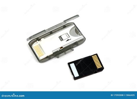 Memory card and adapter stock photo. Image of modern - 17593308