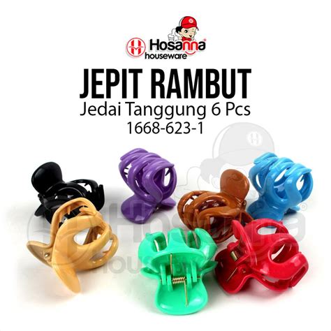 Jual 6pcs Jepit Rambut Jumbo Jedai 5 Cm Jepitan Badai Warna Shopee