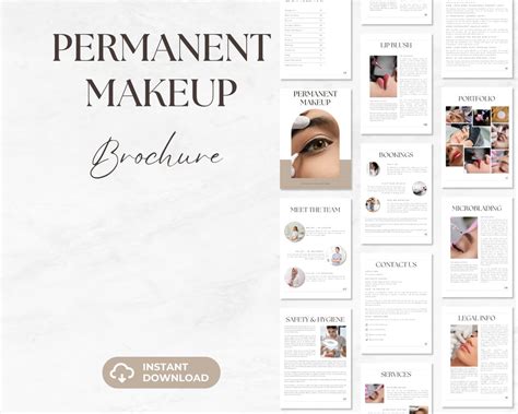 Pmu Brochure Permanent Makeup Flyer Microblading Faq Templates Pmu