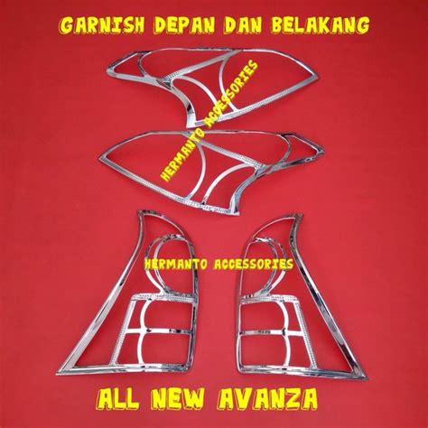 Jual Garnish Garnis Lis List Lampu Depan Dan Belakang All New Avanza