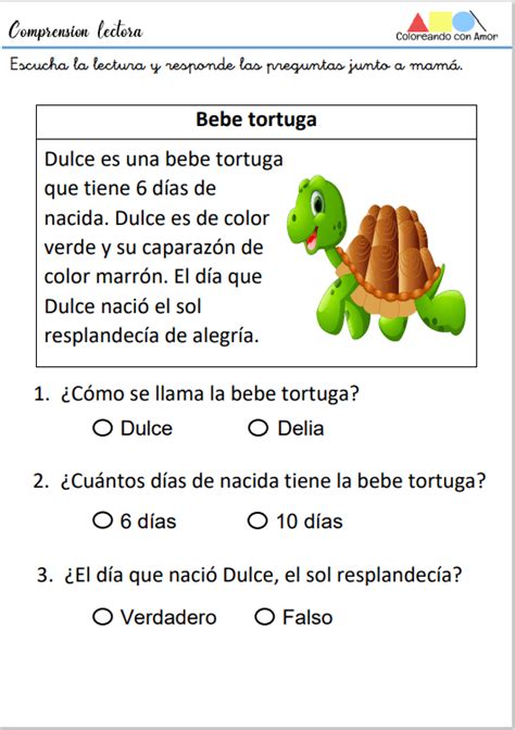 Cuaderno De ComprensiÓn Lectora 4 AÑos Inicial Imagenes Educativas Beginner Spanish Lessons