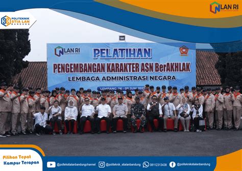 Pelatihan Pengembangan Karakter Asn Berakhlak Di Lingkungan Lembaga