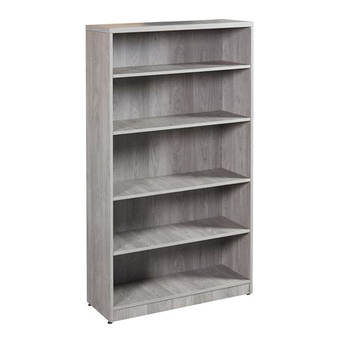 Foundry Select Gray Oak Bookcase With Adjustable Shelving Wayfair