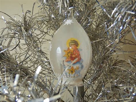 Vintage German Angel Diorama Ornament 1940's US Zone - Etsy