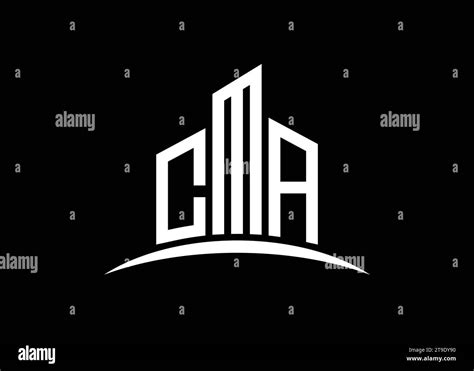 Letter CMA building vector monogram logo design template. Building ...