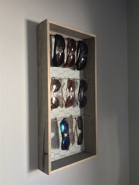 Wood Rustic Farmhouse Style Sunglass Organizer Sunglass Etsy