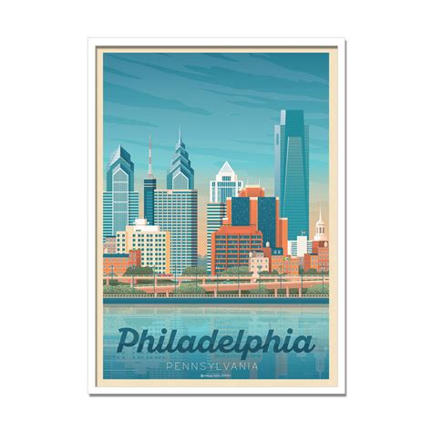 Affiche D Art Ville Philadelphia Olahoop Travel Posters