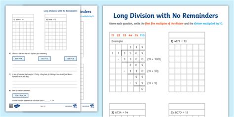 Long Division Activities Twinkl Homework Help Twinkl