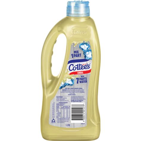 Cottees Zero Sugar Lemon Crush Cordial 1l Shop Online At Drakes