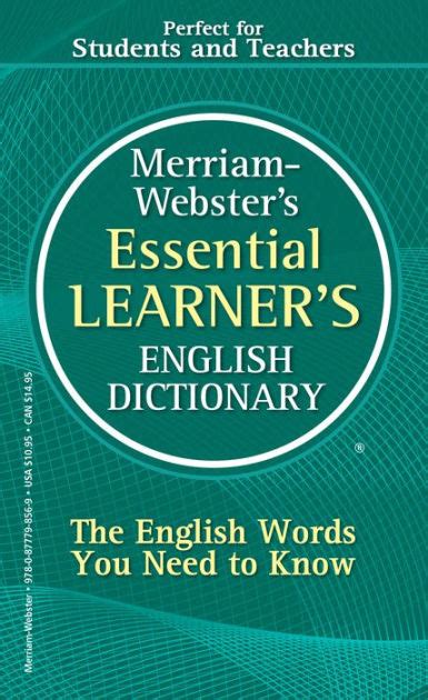 Merriam Websters Essential Learners English Dictionary By Merriam