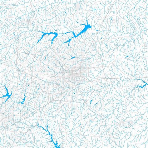 Rich Detailed Vector Map Of Greensboro North Carolina Usa