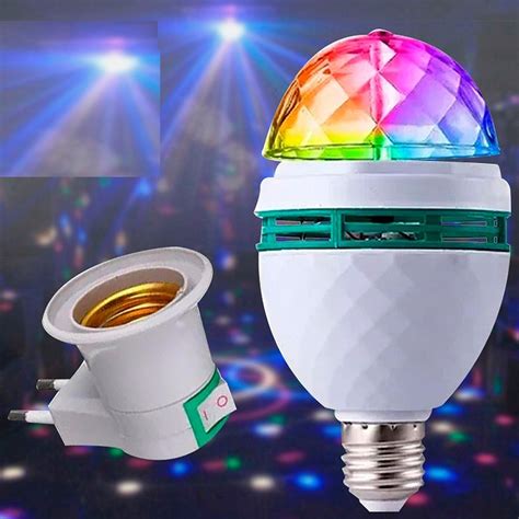 L Mpada Girat Ria Led Rgb Ilumina O Para Festa Bola Maluca