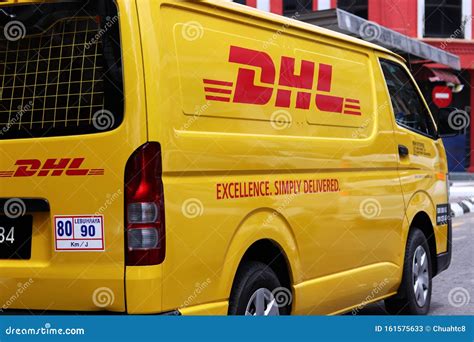 Dhl Delivery Van Side Back View Editorial Stock Photo Image Of Truck