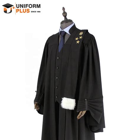 High Quality Traditional Black Lawyer Robe And Barrister Gown - Buy Barrister Gown,Lawyer Robe ...