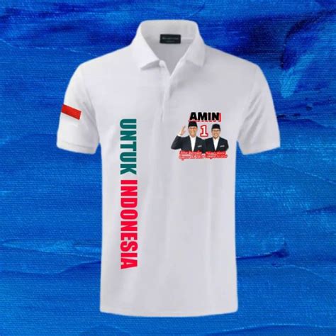 Kaos Polo Anies Baswedan Keren 2024 Kaos Amin Kaos Capres Baju Seragam