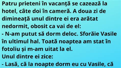 Bancul De Vineri Dimineaţa Patru Prieteni Se Cazează La Hotel Câte