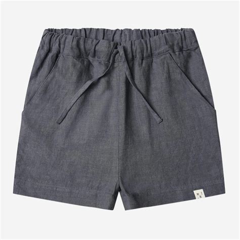 Kinder Classic Shorts Von Matona Aus Leinen In Storm Blue Lila