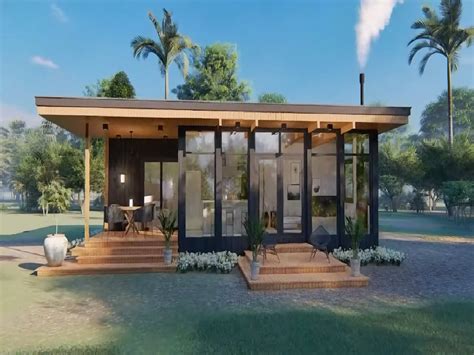 Small Rest House Plan 6x10 60m2 Tiny House Tour Tiny House Universe