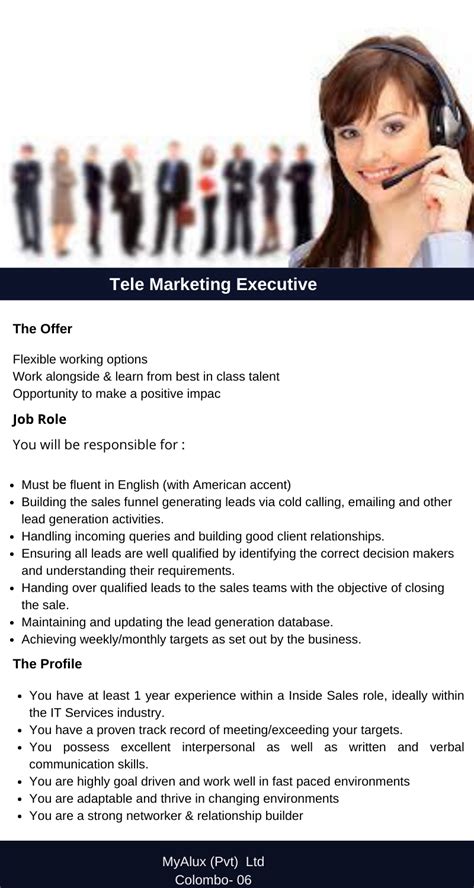 Telemarketing Executive Work From Home