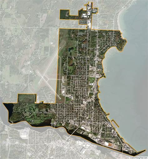 Map of Menominee city, Michigan - Thong Thai Real