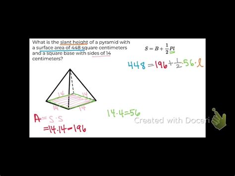 Pyramid Geometry Slant Height