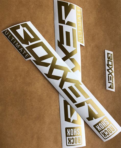 Rock Shox Boxxer Ultimate Fork Decal Set Matt Gold Etsy