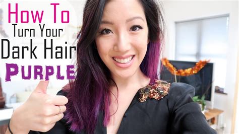 How To Dye Dark Hair Purple At Home Grizzbye