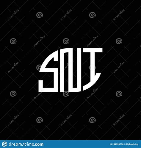 Sni Letter Logo Design On Black Background Sni Creative Initials