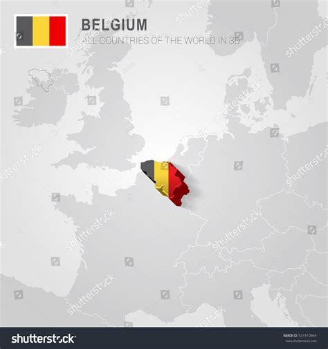 Belgium Neighboring Countries Europe Administrative Map Stock Vector ...