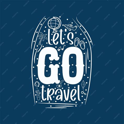 Premium Vector Lets Go Travel Vintage Travel Vector Illustration