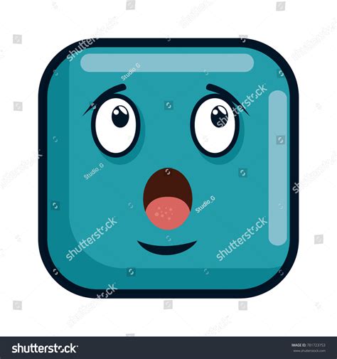 Terrified Face Emoji Character Stock Vector (Royalty Free) 781723753 ...