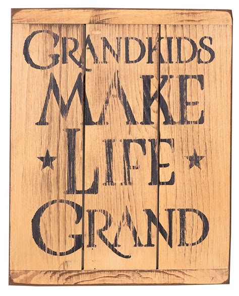 Rustic Home Decor Signs Grandkids Make Life Grand Grandma Quotes