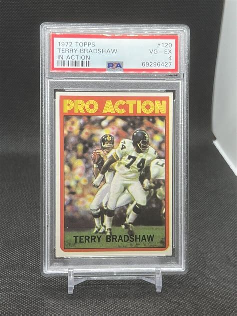 Topps In Action Terry Bradshaw Hof Psa Ebay