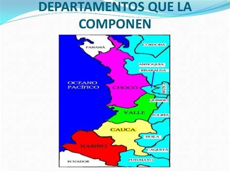 Mapa De La Region Pacifica Con Sus Departamentos Y Capitales Y Rios