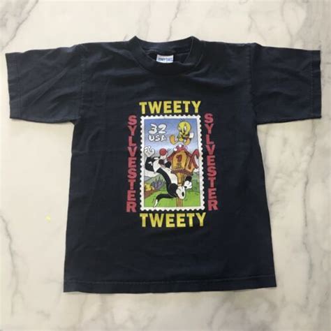 Looney Tunes Postage Stamps VTG 1997 T-shirt S-M. - Gem