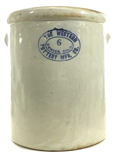 Lot Western Pottery 6 Gallon Stoneware Crock