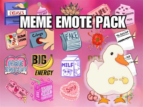 Super Deal 60 Meme Emote Bundle Meme Emotes Cute Emotes Twitch Emotes