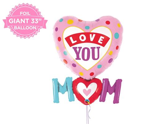 Love You Mom Foil 1pc Balloonbuddy