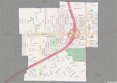 Map of Mayfield Heights city