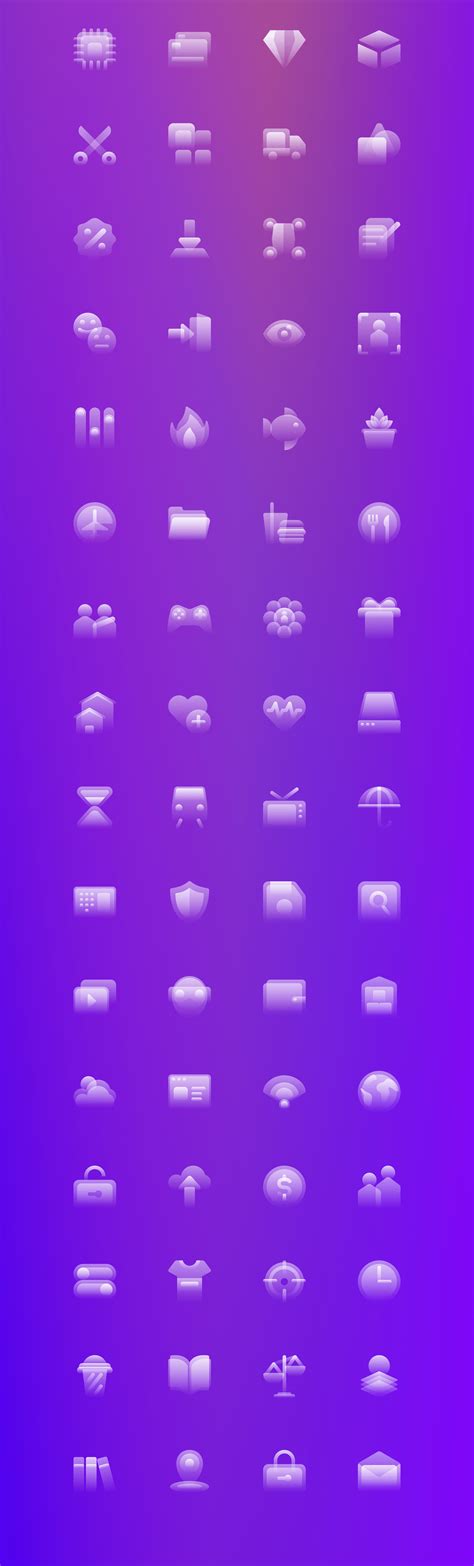 Glassy Icons Pack Behance