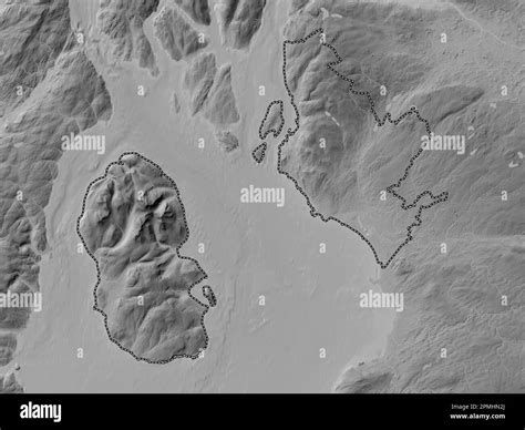 North Ayrshire Region Of Scotland Great Britain Grayscale Elevation